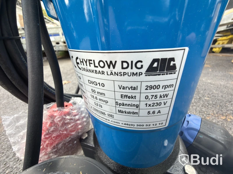 Dränkbar pump Hyflow DIG10, 750 W