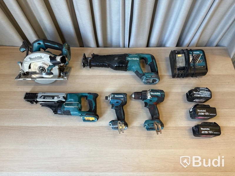 5 st batterimaskiner Makita