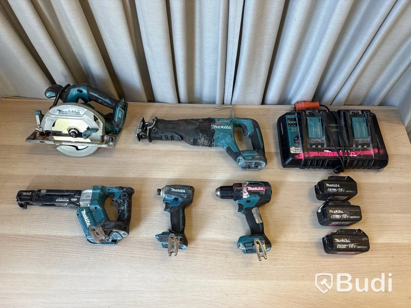 5 st batterimaskiner Makita
