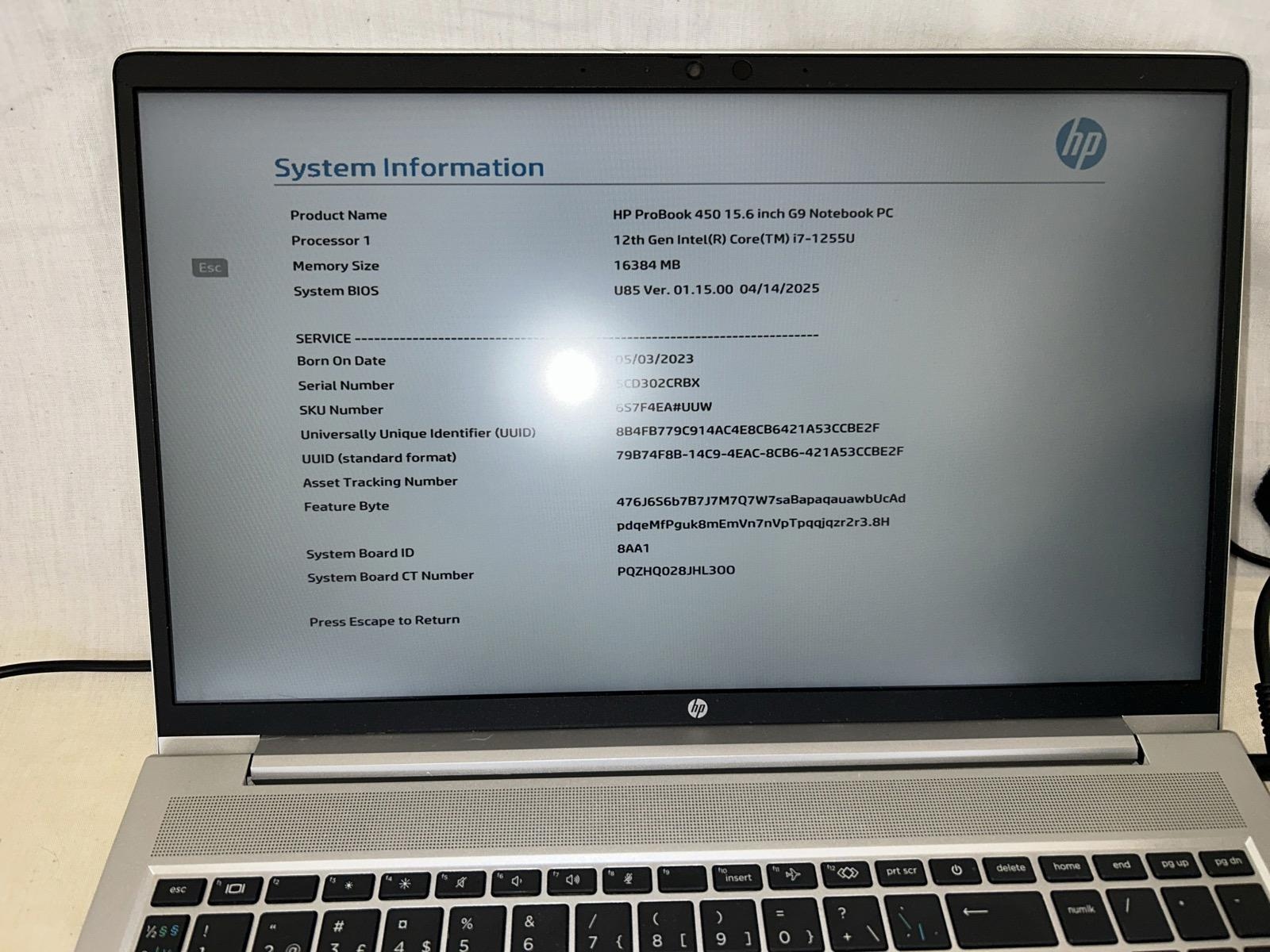Laptop HP ProBook 450 G9, i7, 16 GB RAM