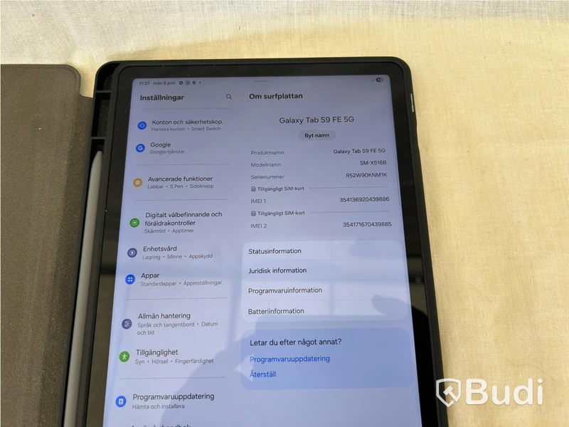 Surfplatta Samsung Galaxy Tab S9 FE 5G