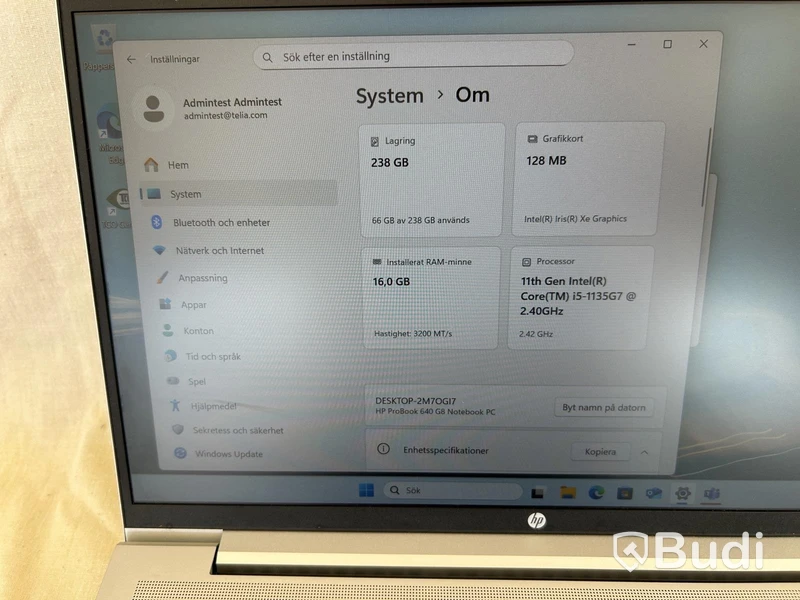 Laptop HP ProBook 640 G8, i5, 16 GB RAM