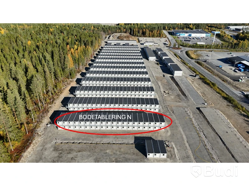 40 st Bodar med 2 lägenheter i varje (Modulby) - Etablering N (40 modular units with 2 apartments in each – Block N)