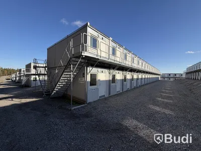 40 st Bodar med 2 lägenheter i varje (Modulby) - Etablering N (40 modular units with 2 apartments in each – Block N)