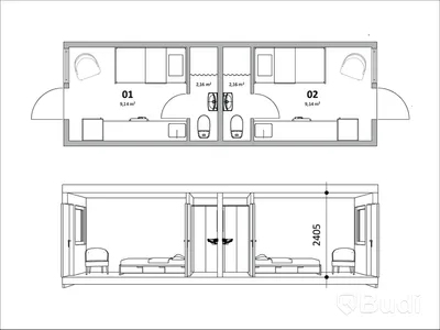 40 st Bodar med 2 lägenheter i varje (Modulby) - Etablering N (40 modular units with 2 apartments in each – Block N)