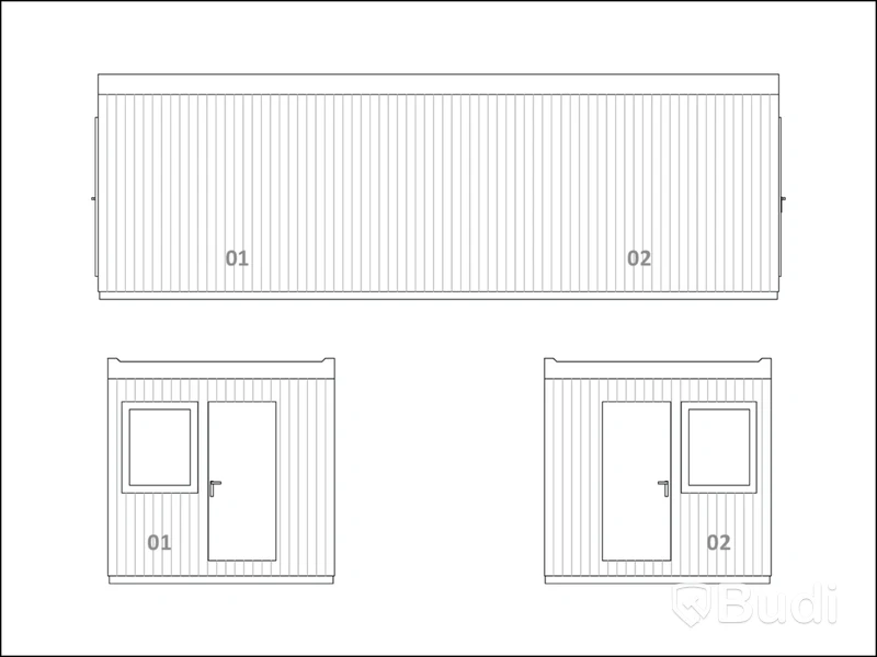 40 st Bodar med 2 lägenheter i varje (Modulby) - Etablering N (40 modular units with 2 apartments in each – Block N)
