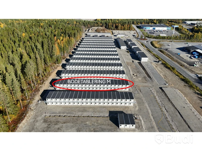 40 st Bodar med 2 lägenheter i varje (Modulby) - Etablering M (40 modular units with 2 apartments in each – Block M)