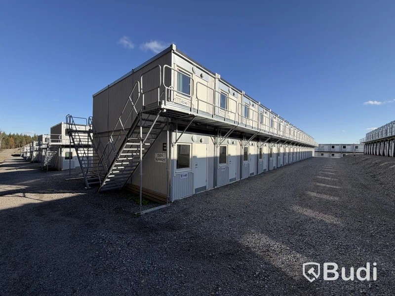 40 st Bodar med 2 lägenheter i varje (Modulby) - Etablering M (40 modular units with 2 apartments in each – Block M)