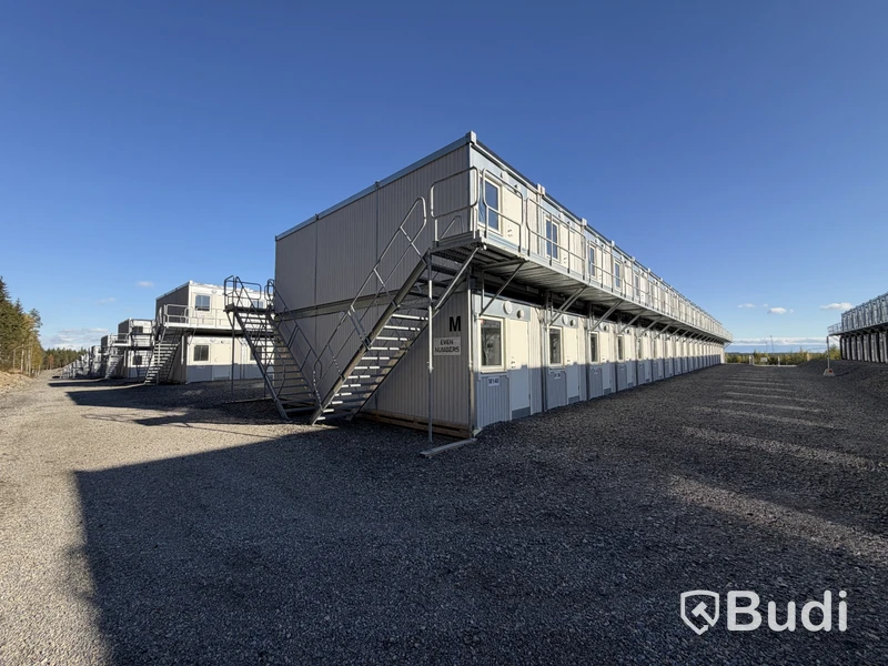 40 st Bodar med 2 lägenheter i varje (Modulby) - Etablering M (40 modular units with 2 apartments in each – Block M)