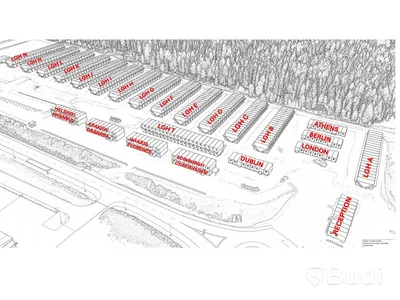 40 st Bodar med 2 lägenheter i varje (Modulby) - Etablering D (40 modular units with 2 apartments in each – Block D)