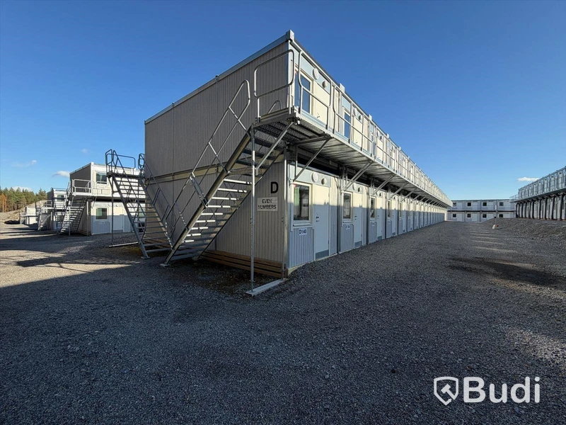 40 st Bodar med 2 lägenheter i varje (Modulby) - Etablering D (40 modular units with 2 apartments in each – Block D)