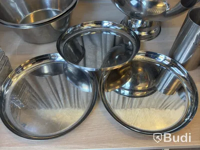 Food mill, bowls, trays, coolers, etc. in stainless steel