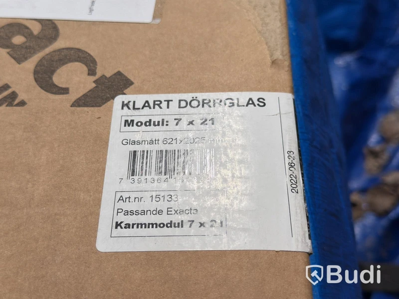 Bastudörr Exakta Modul 7 x 21, 690×2080 mm