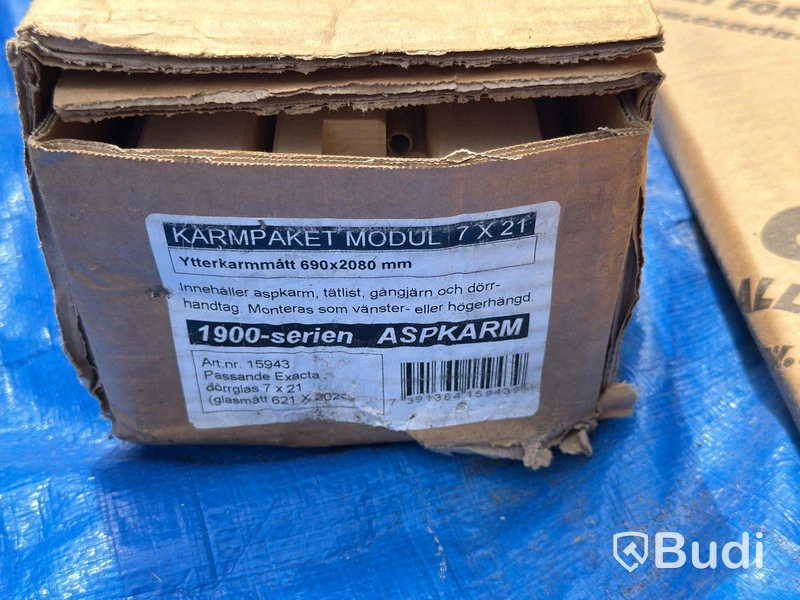 Bastudörr Exakta Modul 7 x 21, 690×2080 mm