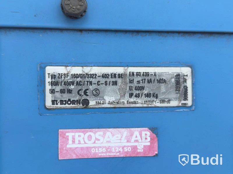 Main Distribution Board El-Björn ZFSF 160, 400 V, 140 kg