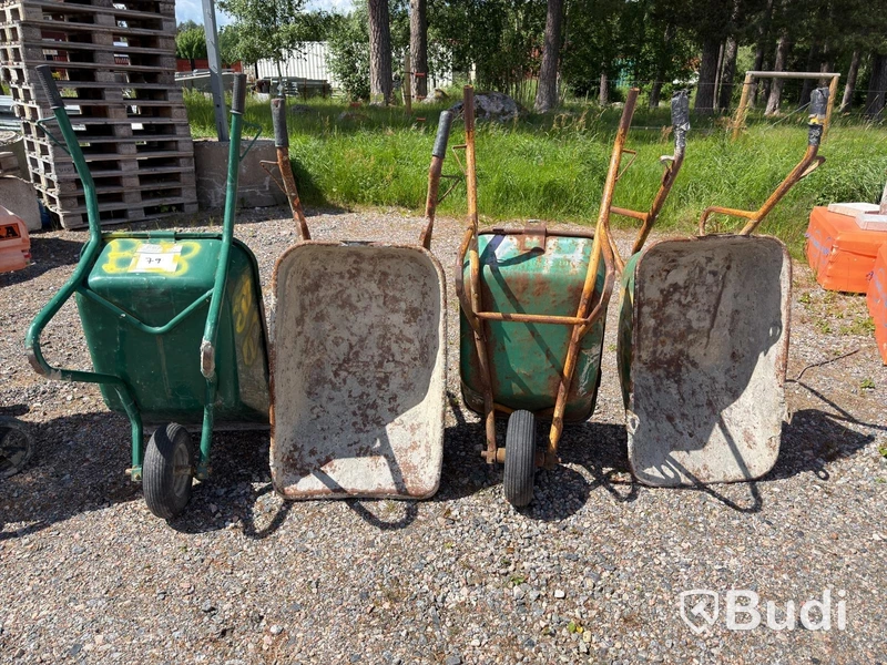 Cementblandare och brukvagnar