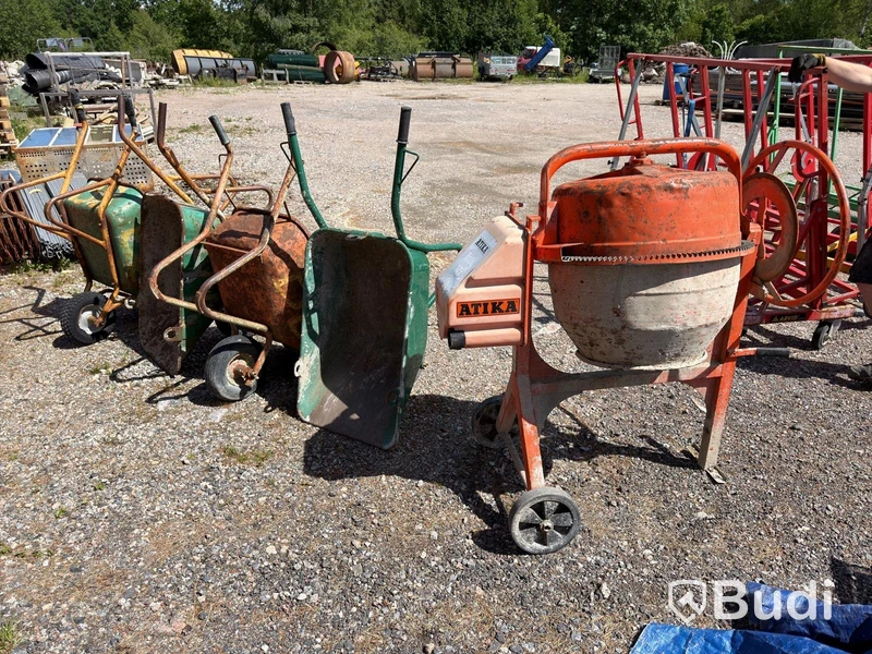 Cementblandare och brukvagnar