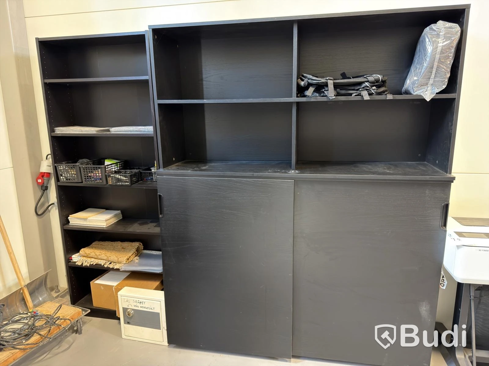 Black office furniture, large lot, etc.