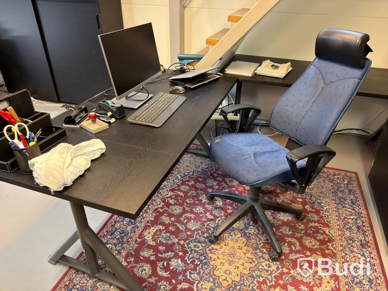Black office furniture, large lot, etc.