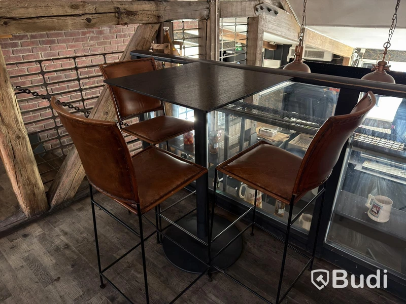 Bar tables with stools