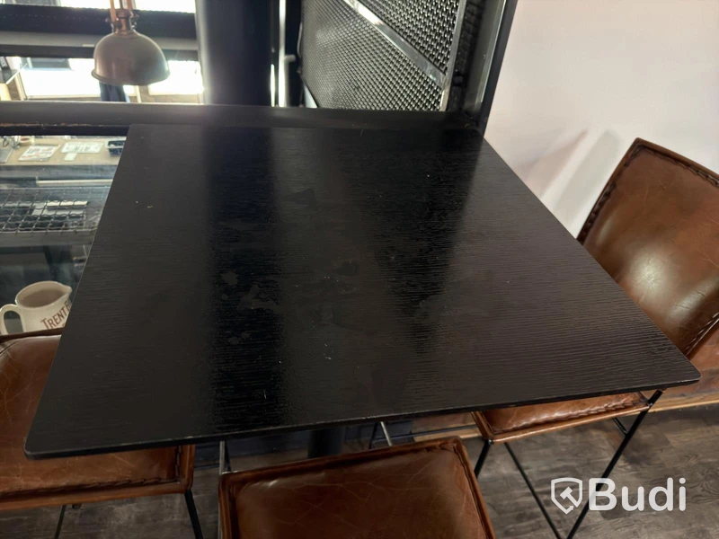 Bar tables with stools