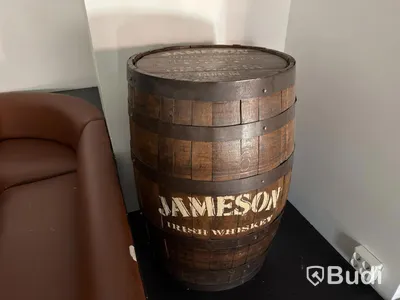 Two wooden barrels