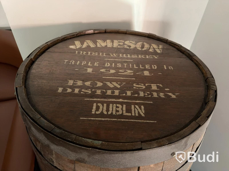 Two wooden barrels