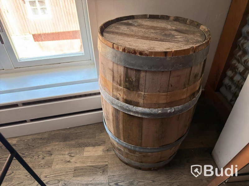 Two wooden barrels