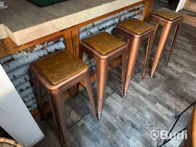 Metal bar stools, 4 pcs