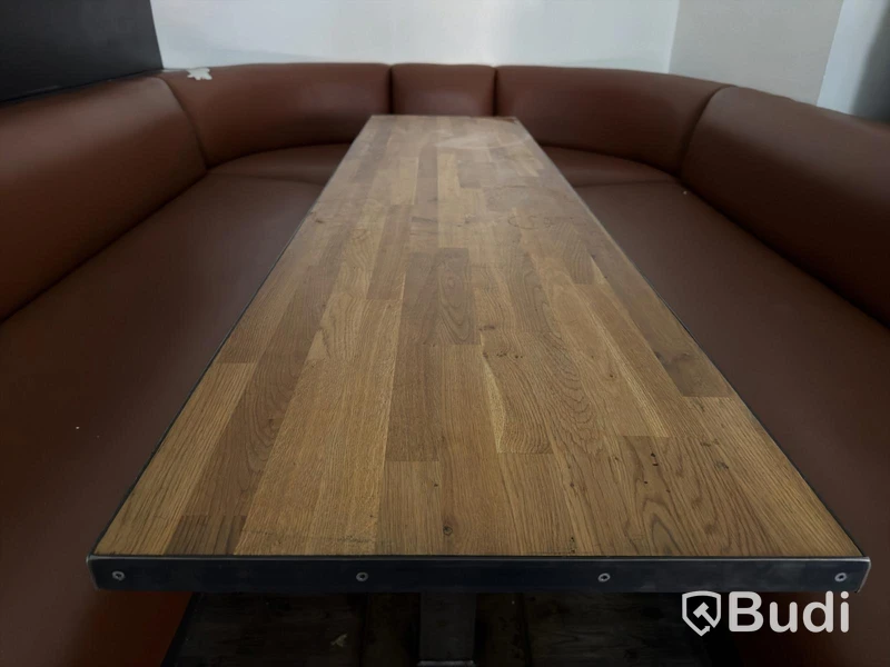 Tables, set of 3, floor-mounted