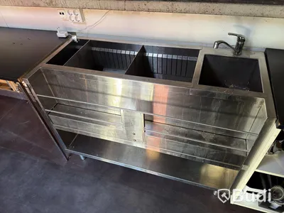 Barbänk rostfri, 130×55