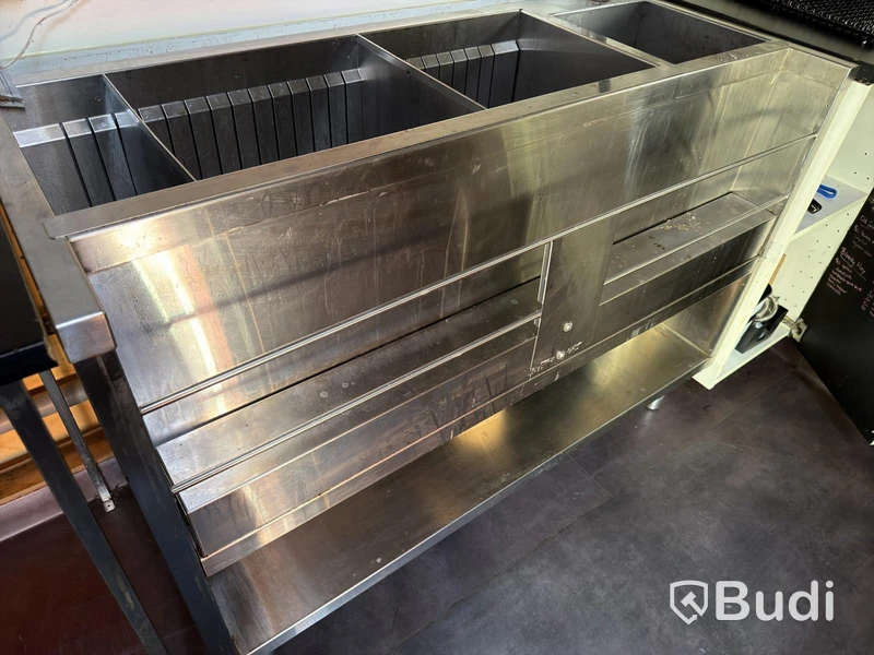 Barbänk rostfri, 130×55