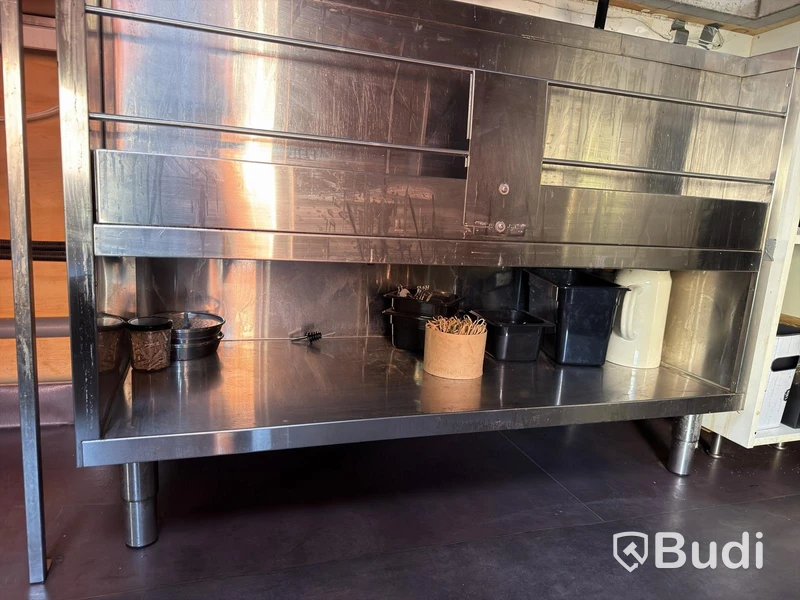 Barbänk rostfri, 130×55