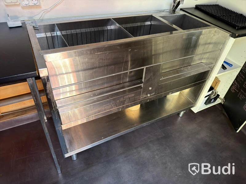 Barbänk rostfri, 130×55