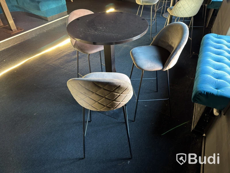 Bar furniture, 3 tables and 9 bar stools