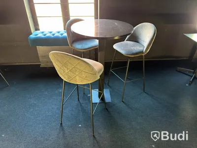 Bar furniture, 3 tables and 9 bar stools
