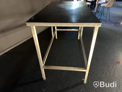Rostfri bänk, 130×65×81 cm