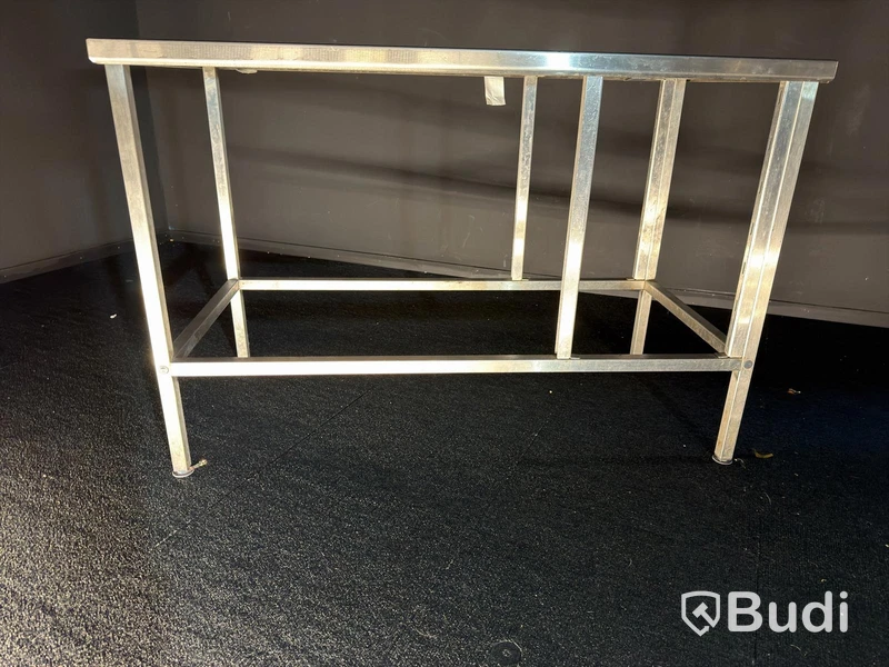 Rostfri bänk, 130×65×81 cm