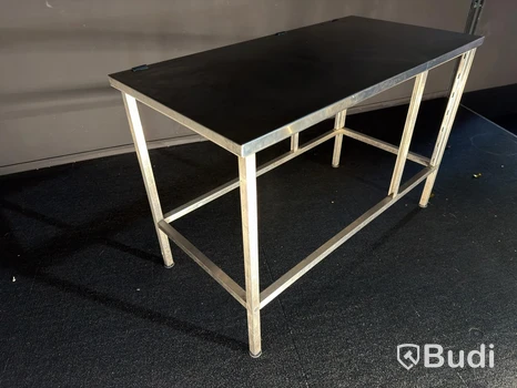 Rostfri bänk, 130×65×81 cm