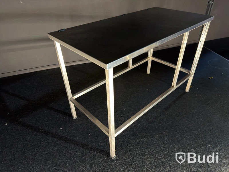 Rostfri bänk, 130×65×81 cm