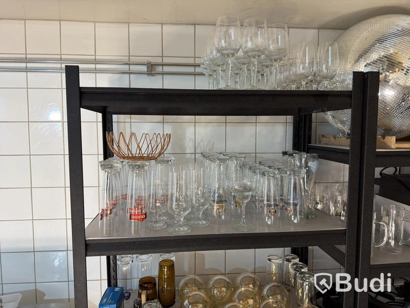 Shelving units with contents