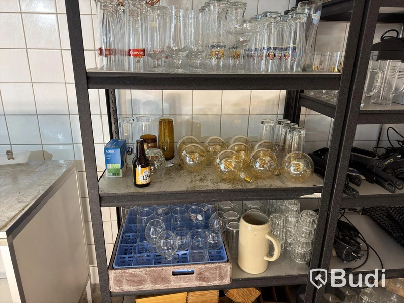 Shelving units with contents