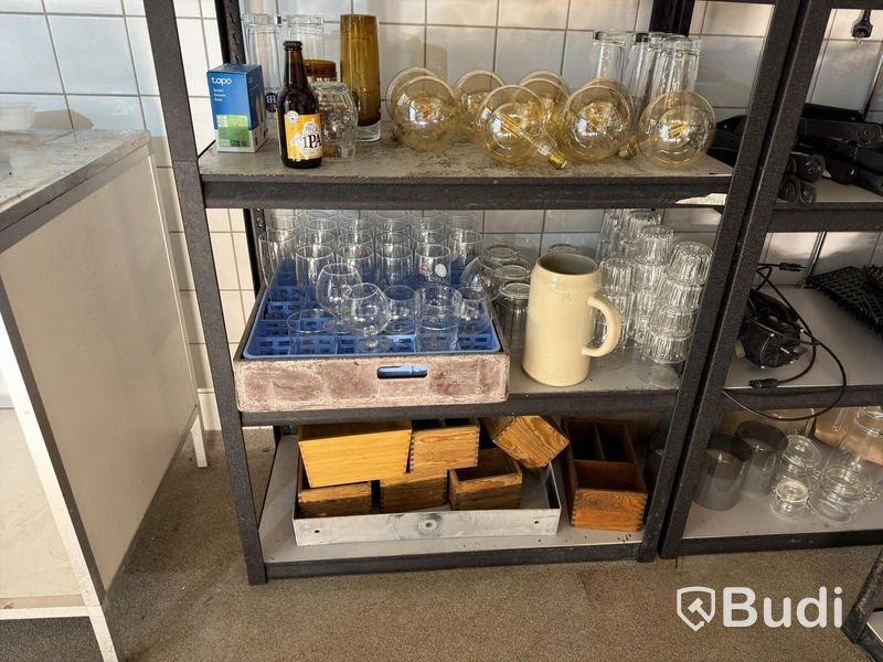 Shelving units with contents