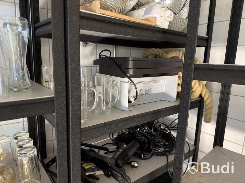 Shelving units with contents