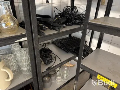 Shelving units with contents
