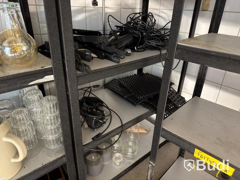 Shelving units with contents