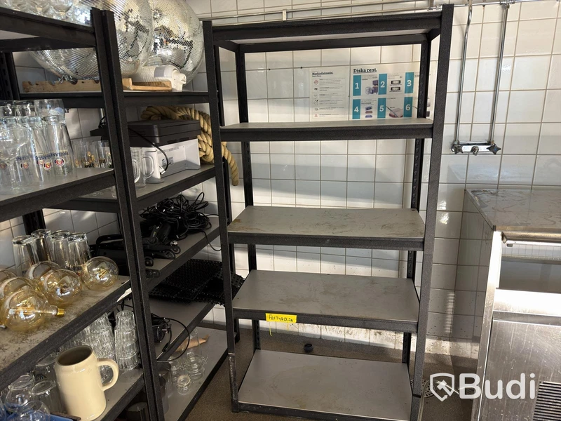 Shelving units with contents