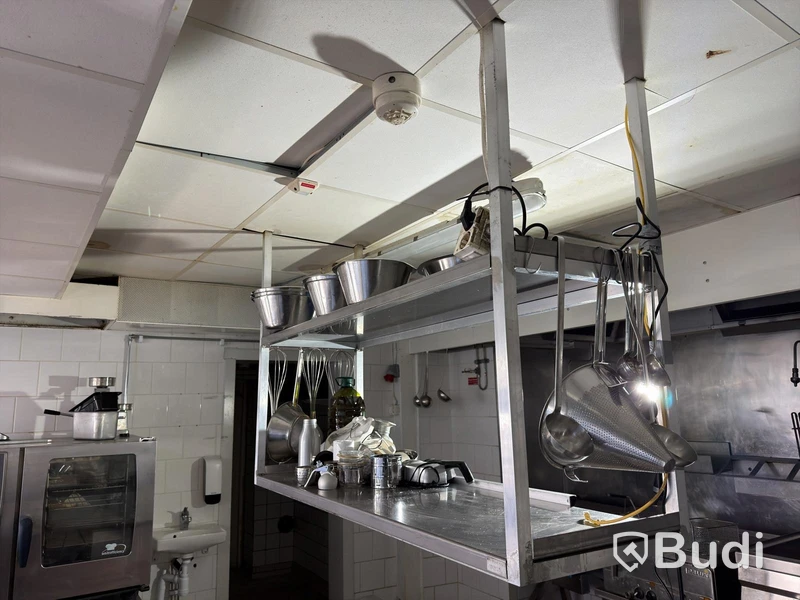 Stainless steel shelving unit, 150×45 cm, 142 cm high