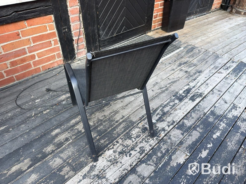 Outdoor furniture, 13 tables and 17 chairs