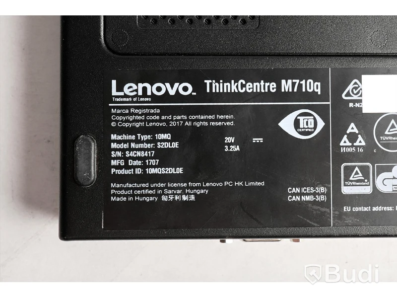 Dator - Lenovo ThinkCentre M710q Tiny, rensad, inget OS, OBS! säljs utan strömkabel